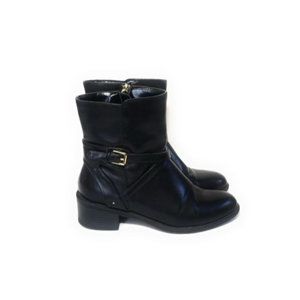 Chaps Dayna Ankle Boots in Black Harness Details Womens Size 7